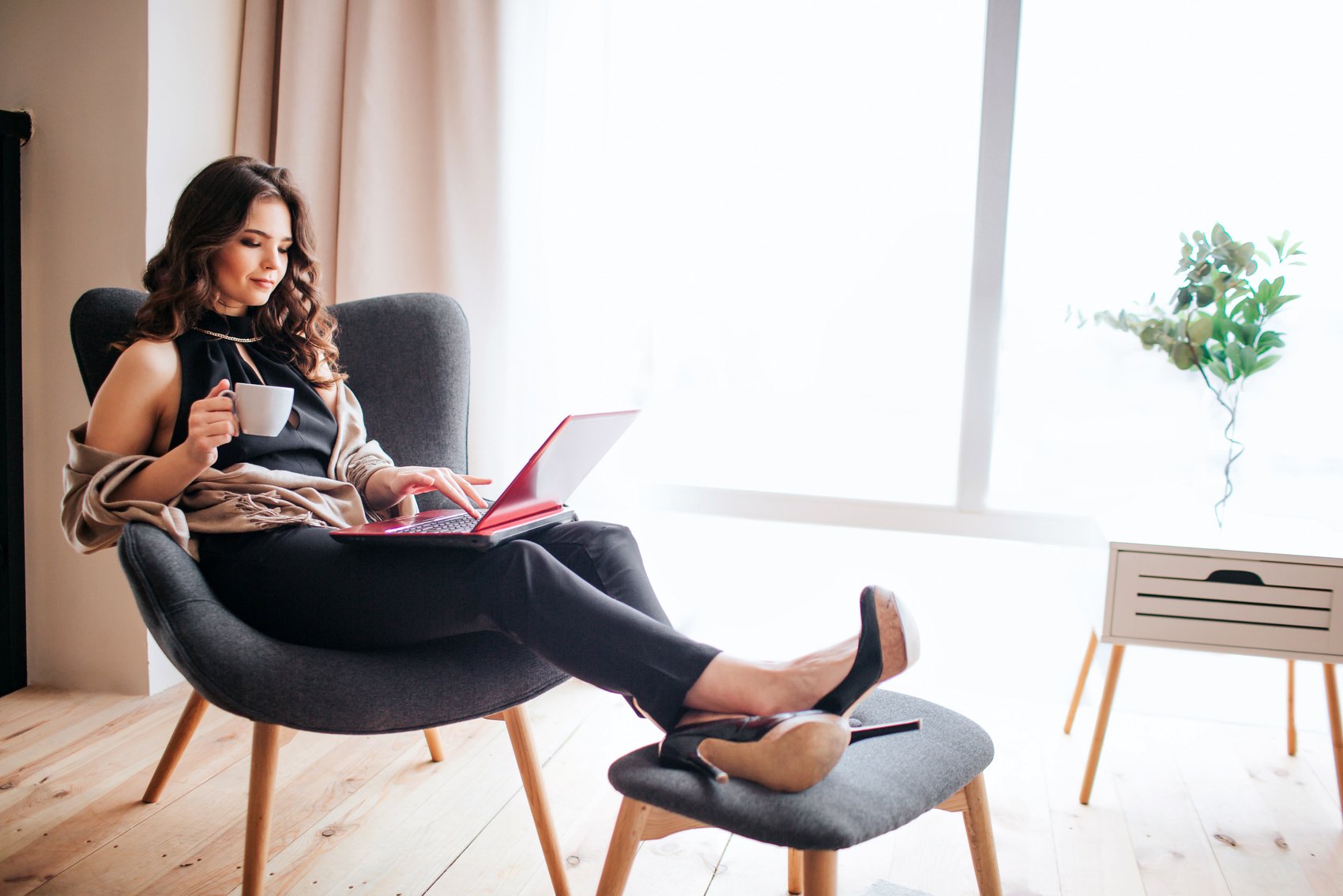 Woman Working at Home 